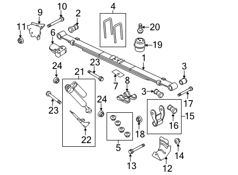 2013 Ford F-150 Bracket - Spring - Front Diagram for 9L3Z-5775-B