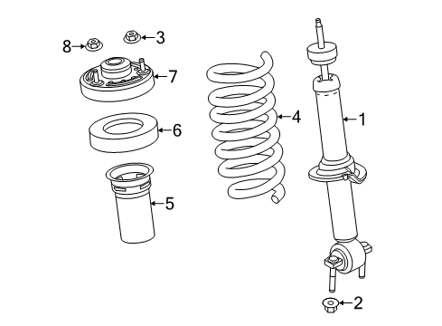 2017 Lincoln Navigator Struts & Components - Front Diagram