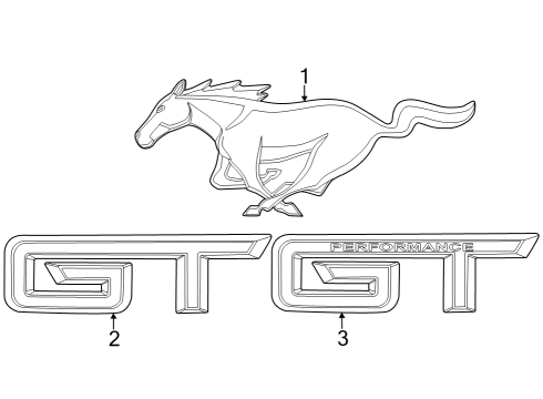 2024 Ford Mustang Exterior Trim - Trunk Diagram