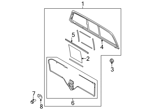 2012 Ford F-150 Back Glass Diagram