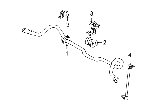 2002 Ford Focus Stabilizer Bar & Components - Front Diagram