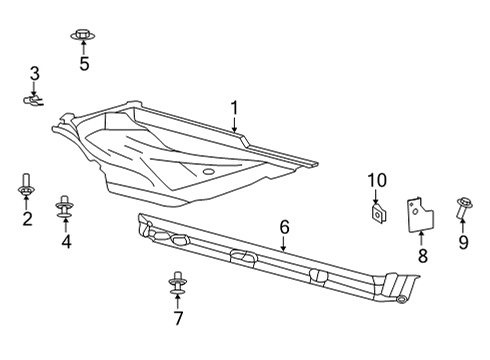 2022 Lincoln Corsair Splash Shields Diagram