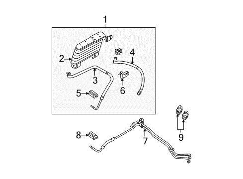 2006 Mercury Mountaineer Oil Cooler Diagram 1 - Thumbnail