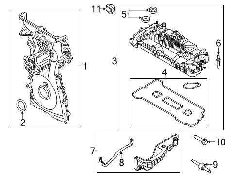 2023 Ford Ranger Valve & Timing Covers Diagram