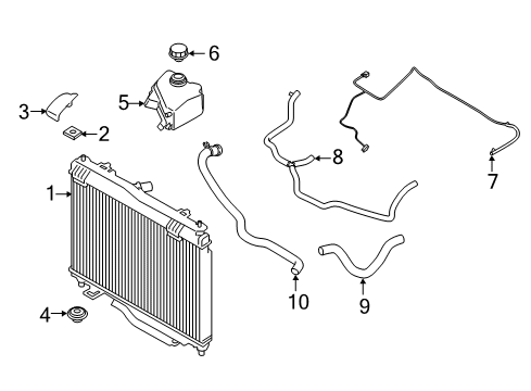 2019 Ford EcoSport Radiator & Components Diagram