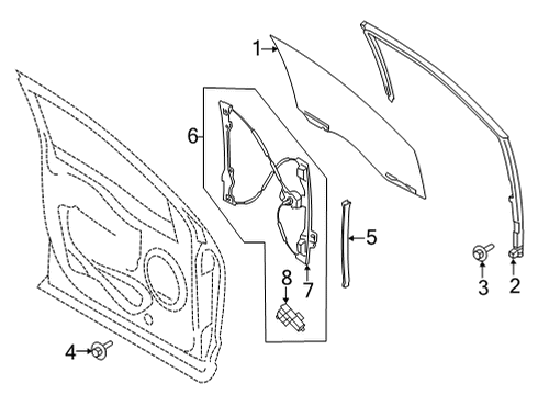 2021 Ford F-150 Front Door Diagram