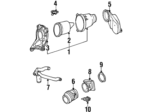 1999 Ford Contour Tube Assembly Air Intake Diagram for XS7Z9B659AA