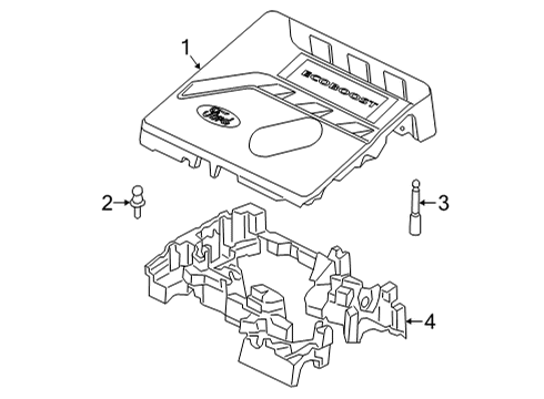 2023 Ford Bronco Sport Engine Appearance Cover Diagram