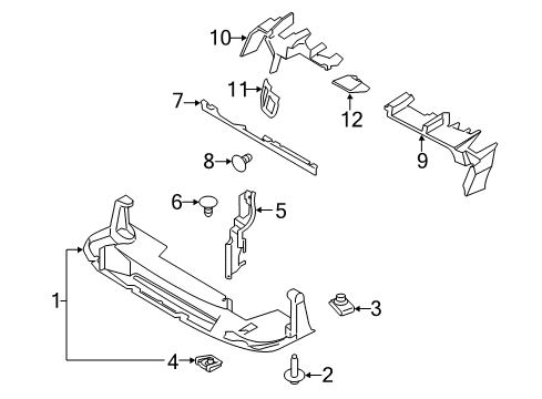 2019 Ford Transit-350 HD Splash Shields Diagram