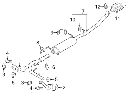 2024 Ford Expedition Exhaust Components Diagram