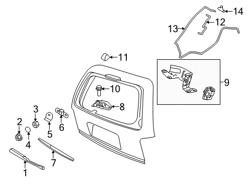 2013 Lincoln Navigator Screw And Washer Assembly Diagram for -N811864-S301