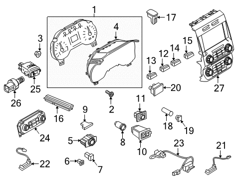 2017 Ford F-250 Super Duty Instrument Cluster Diagram for HC3Z-10849-AGA