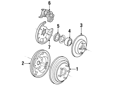 1990 Ford Probe Disc - Brake Diagram for E92Z-1126-A