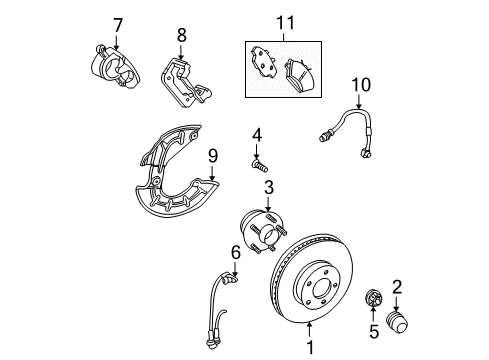 2006 Ford Mustang Front Brakes Diagram