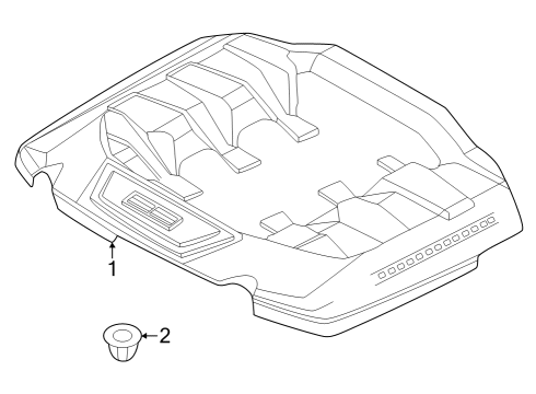 2024 Ford Mustang Engine Appearance Cover Diagram