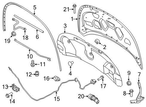 2016 Ford Explorer Kit - Alarm/Keyless Lock System Diagram for GU5Z-15604-U