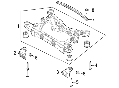 2021 Ford Mustang Mach-E Suspension Mounting - Rear Diagram