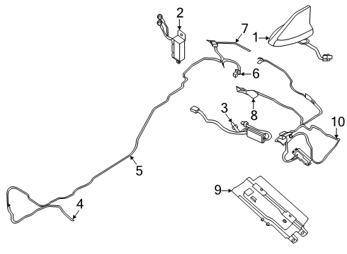 2023 Lincoln Aviator Antenna & Radio Diagram