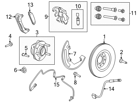 2016 Lincoln MKS Front Brakes Diagram