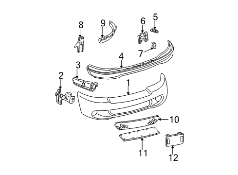 2002 Ford F-150 Front Bumper Diagram