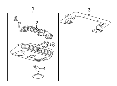 2012 Ford Mustang Console Assembly - Overhead Diagram for AR3Z-63519A70-BA