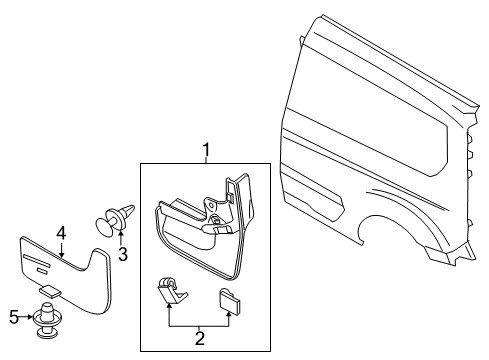 2014 Ford Transit Connect Exterior Trim - Side Panel Diagram 7 - Thumbnail