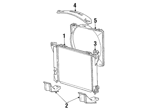 1986 Ford Aerostar Radiator & Components, Cooling Fan Diagram