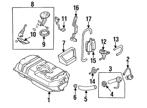 1995 Ford Aspire Fuel Supply Diagram