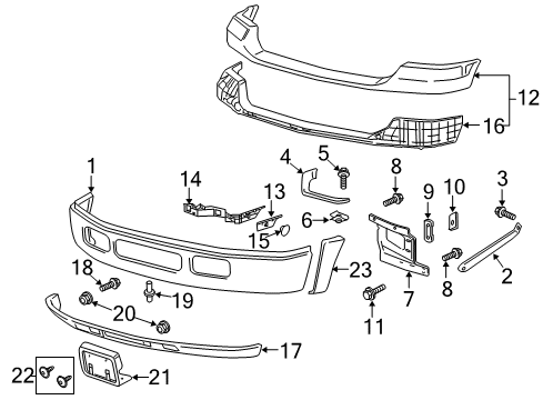 2006 Ford F-250 Super Duty Isolator Assembly - Bumper Bar Diagram for 6C3Z-17C882-A