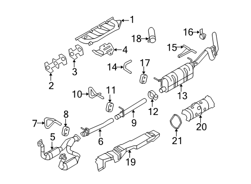 2010 Ford F-250 Super Duty Exhaust Manifold Diagram 3 - Thumbnail