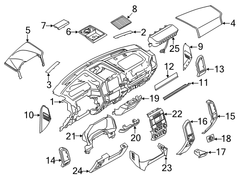 2019 Ford F-250 Super Duty Cover Assembly Diagram for HC3Z-2504459-AD