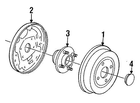 1996 Mercury Mystique Rear Brakes Diagram 2 - Thumbnail