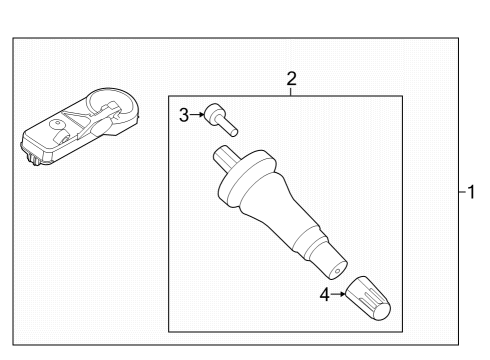 2023 Ford F-150 Lightning Tire Pressure Monitoring Diagram