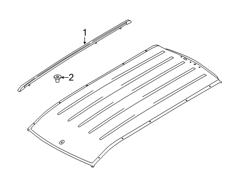 2023 Ford Transit Connect Exterior Trim - Roof Diagram