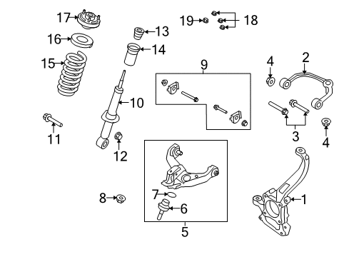 2011 Ford F-150 Arm Assembly - Front Suspension Diagram for EL3Z-3084-B