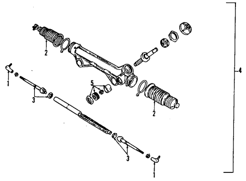 1986 Ford Aerostar P/S Pump & Hoses, Steering Gear & Linkage Diagram