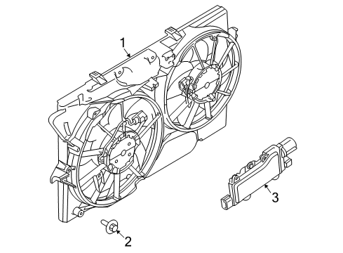 2014 Lincoln MKS Cooling System, Radiator, Water Pump, Cooling Fan Diagram 1 - Thumbnail