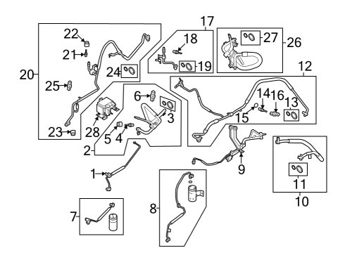 2023 Ford F-150 Lightning Condenser, Compressor & Lines Diagram