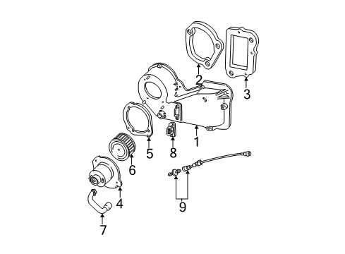 2001 Ford Explorer A/C Evaporator & Heater Components Diagram