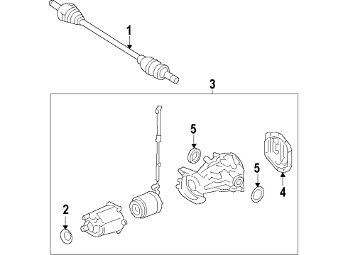 2010 Lincoln MKZ Rear Axle, Axle Shafts & Joints, Differential, Drive Axles, Propeller Shaft Diagram