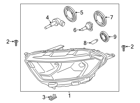 2019 Ford EcoSport Bulbs Diagram