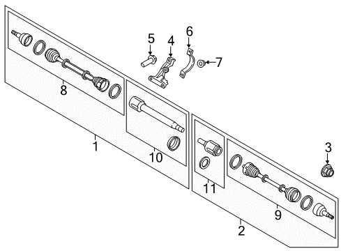 2016 Ford Transit Connect Drive Axles - Front Diagram