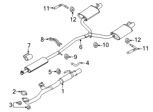 2019 Ford Explorer Exhaust Components Diagram