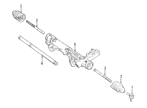 1997 Ford Windstar P/S Pump & Hoses, Steering Gear & Linkage Diagram