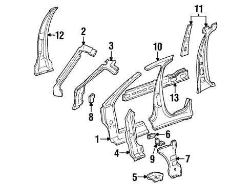 1997 Mercury Sable Bracket Diagram for F6DZ-5402723-A