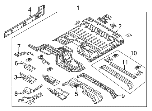 2015 Ford F-350 Super Duty Floor Diagram