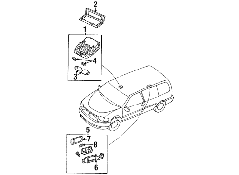 2000 Mercury Villager Lamp Assembly Interior Diagram for YF5Z13776CAA