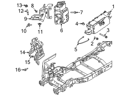 2021 Ford F-150 CABLE ASY - BATTERY TO BATTERY Diagram for ML3Z-14300-D