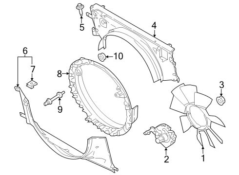 2024 Ford F-250 Super Duty Cooling Fan Diagram