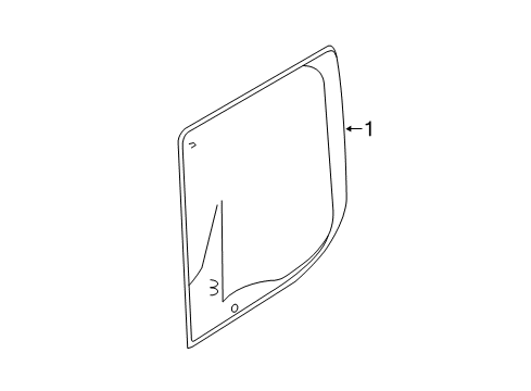 2019 Ford Transit-250 Back Door - Glass & Hardware Diagram